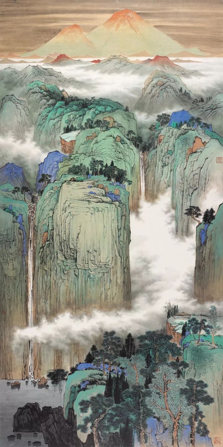 浦均 千古江山 〔中国画〕 249×125cm 省直