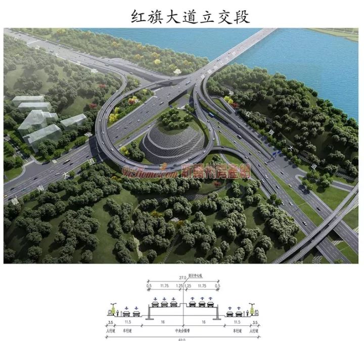 3座立交桥! 赣南大道快速路规划效果图