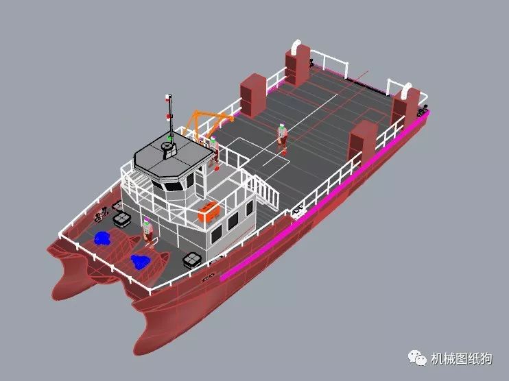 【海洋船舶】双体油船图纸 rhino犀牛设计 m s格式