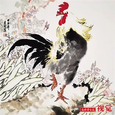 01 从偷学画鸟到自学画鸡 被业界称为"画鸡王"的林道云,今年48岁,他