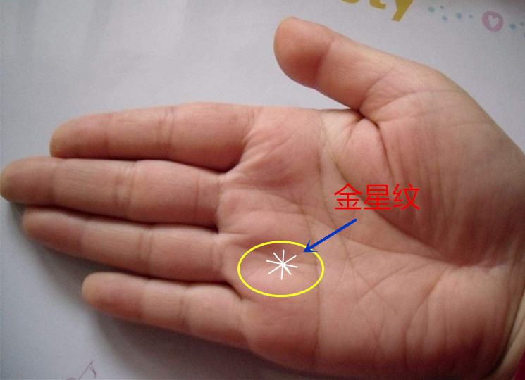 —命相老李/文 手纹中有一种特殊纹路,像米字形称为金星纹,金星纹也