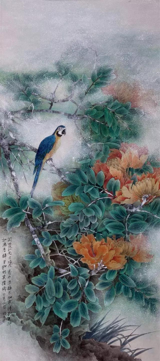 画家张丽萍花鸟画欣赏