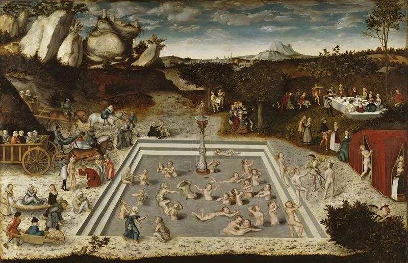 世界名画:德国十六世纪重要画家老卢卡斯·克拉纳赫创作的《还童泉》