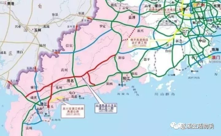 过去,粤西方向 只有 广湛线一条高速公路 记录了这些年 湛江人回家的