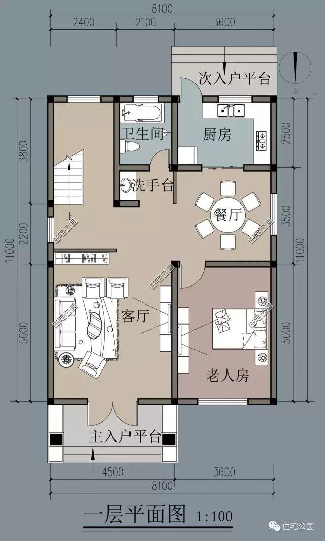 别墅效果图:非常有质感的简欧式农村别墅,坐南朝北,屋顶大,完美