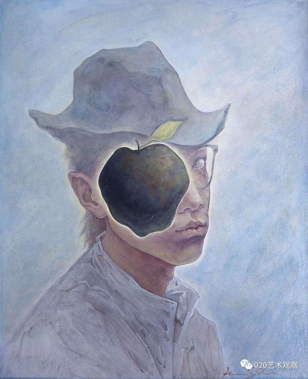 记忆或在记忆关于玛格丽特的叛逆·自画像 50x60cm 布面油画 2011