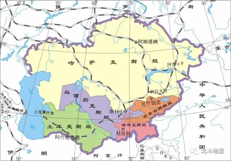 中亚地形人口_中亚地图地形