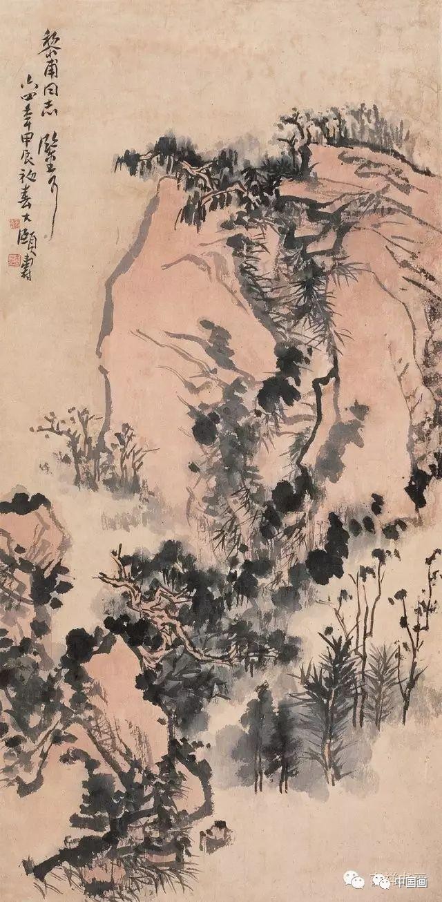 "花鸟式山水画是潘天寿山水创作中的一个独特的类型,在新中国"国画