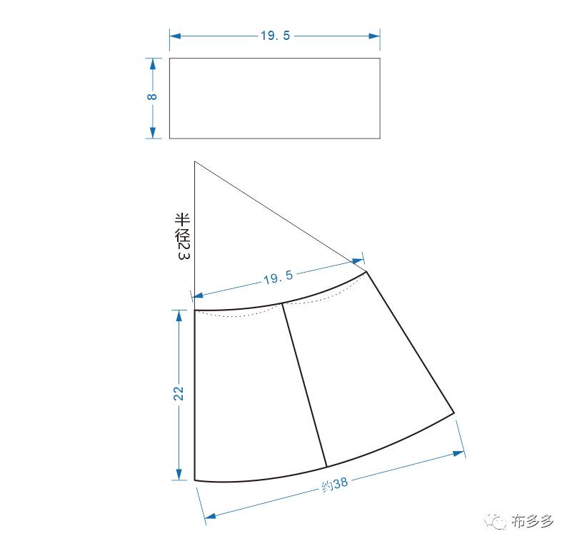 画好图后,缝纫只要5分钟就能搞定的牛仔裙(裁剪图)