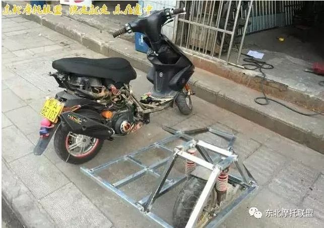 雅马哈踏板车改装侉子三轮摩托车