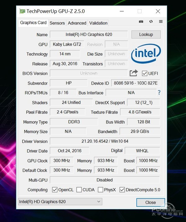 gpu-z更新2.5.0版本 支持gtx1070ti等等新gpu