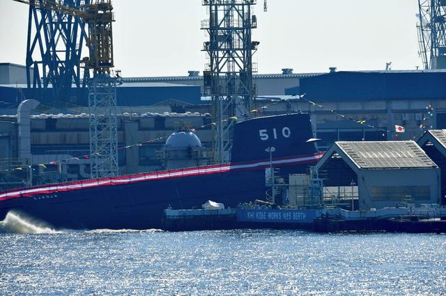 日本海自第10艘苍龙级潜艇下水_正式命名为“昇龍”号