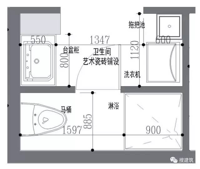 无障碍卫生间平面图 一般卫生间使用的灯光是采用整体照明和局部