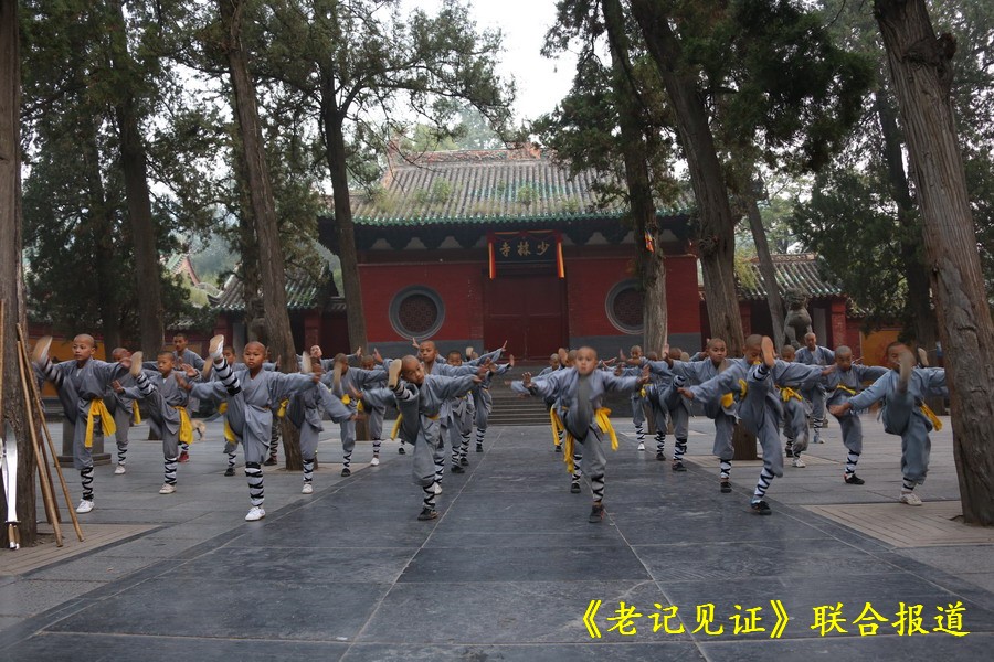 早上能在少林寺山门前边练功