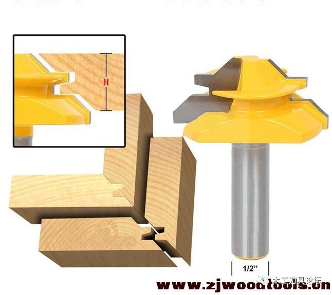 一把刀就可以加工公母榫槽的45度木工榫合刀,很多人不懂怎么使用