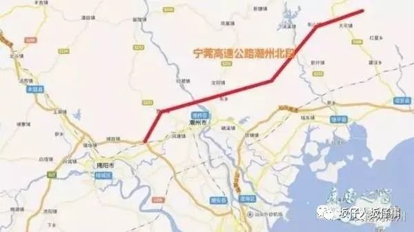 宁莞高速潮州段通车时间线路图:广州到漳州5小时