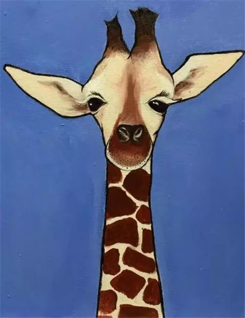 丙烯画教程教你用丙烯画长颈鹿