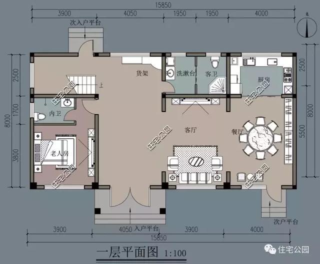 16x8米自建房设计图