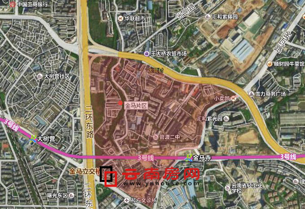 拆迁拆除工程公告",公告显示金马片区3号地块四至范围为:东至寺瓦路