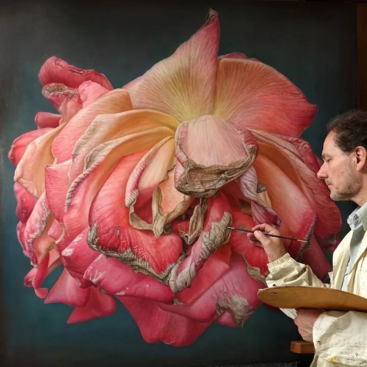 意大利的超写实绘画艺术家超写实花卉绘画欣赏