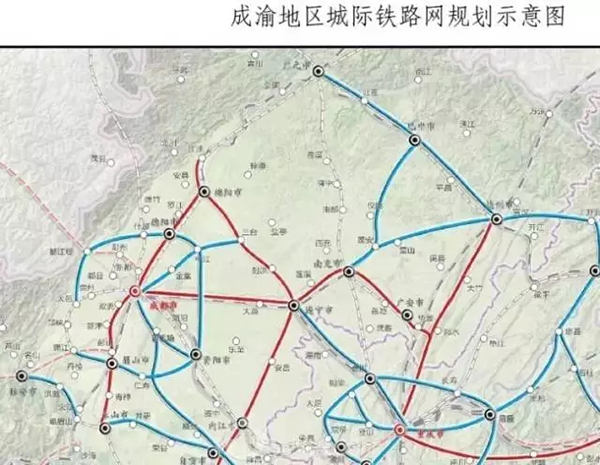 成都铁路枢纽规划(2016—2030年) 将成为大型放射状