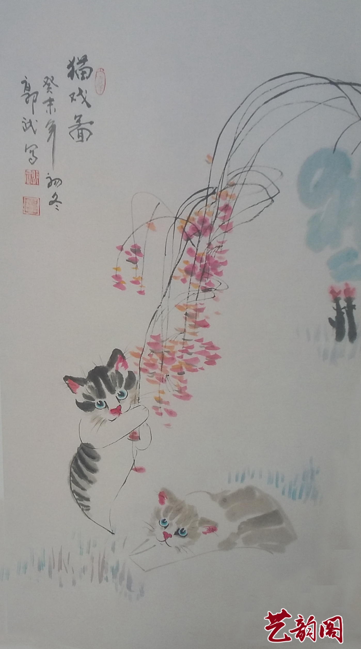 郭武画家笔下的猫画作品