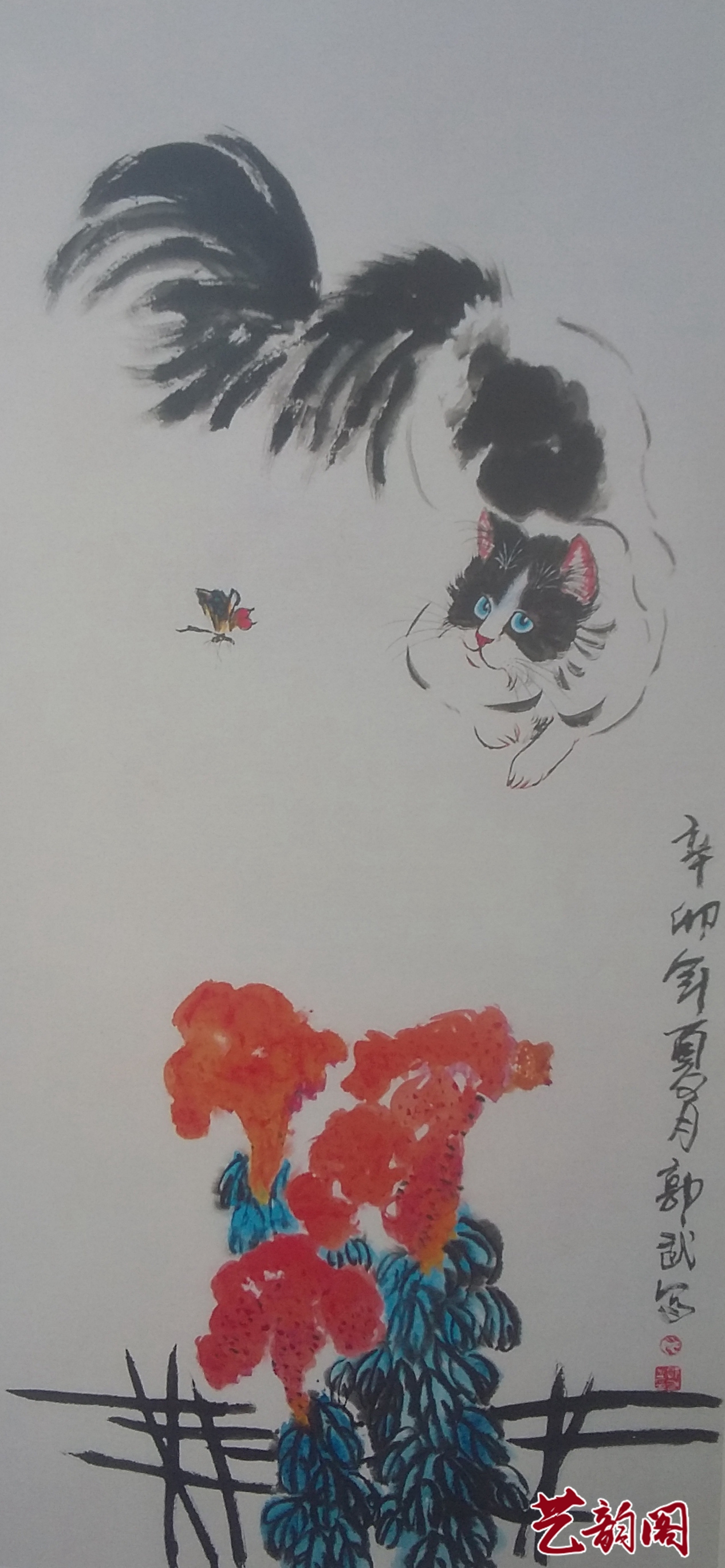 郭武画家笔下的猫画作品