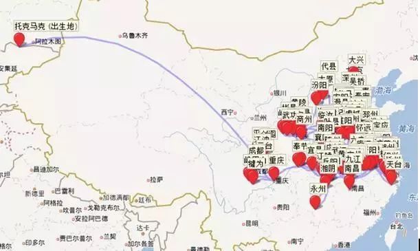 有人统计过李白的诗文,综其一生,他游历过18个地方,到过206州县,登过