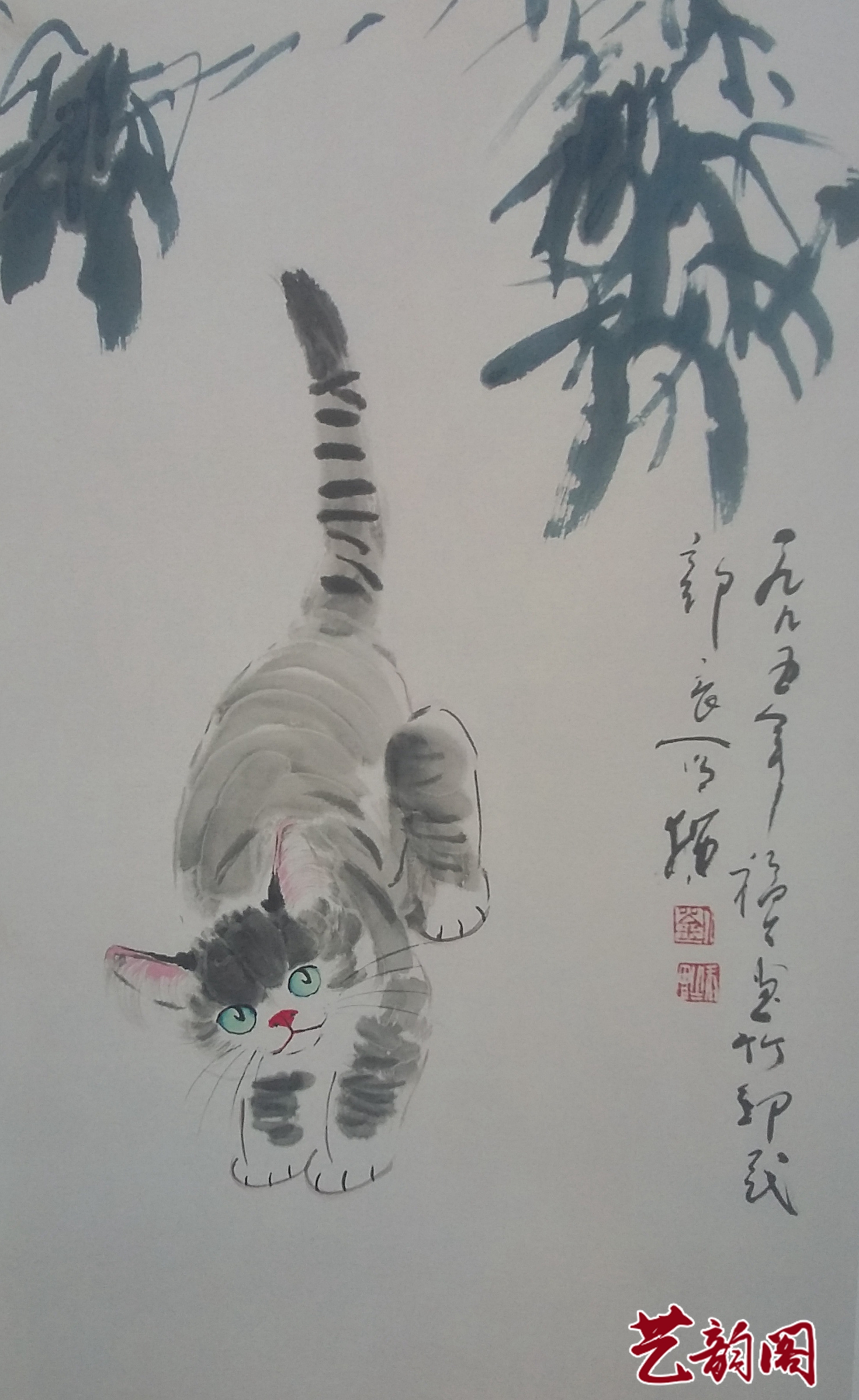 郭武画家笔下的猫画作品