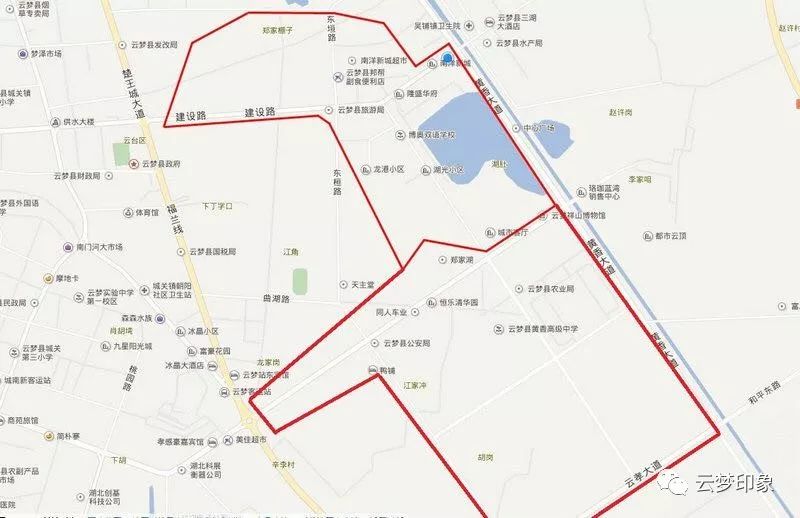 停电范围:人工湖地区北至云吴路,南至云孝大道,西至楚王城大道,东至