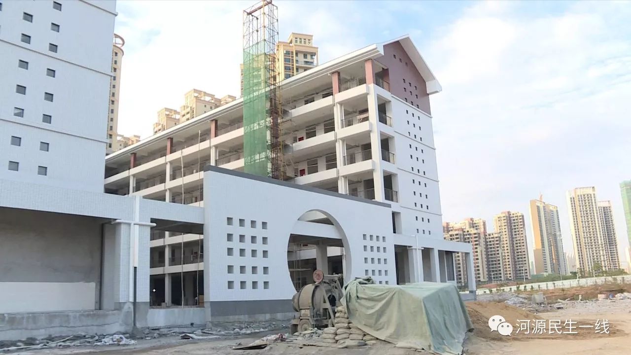 深河中学建设项目稳步推进,将于12月底全部竣工