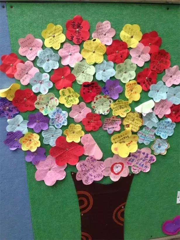 幼儿园感恩节手工主题墙,让孩子学会感恩,表达爱与祝福