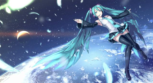 唯美的初音未来 高清动漫插画图片