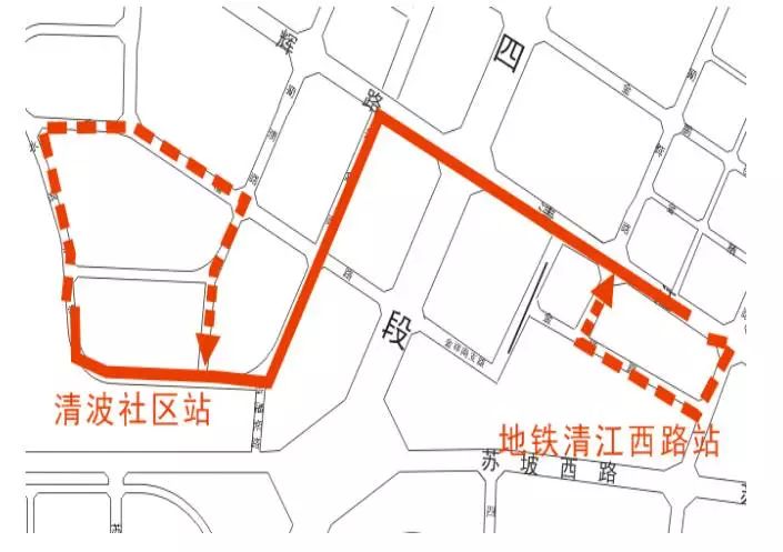 (413路 清波社区站—地铁清江西路站(418路 国香街海棠路口站—地铁