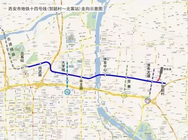 资讯:最新西安地铁3号线二期,10号线,14号线,高新云轨站点曝光!