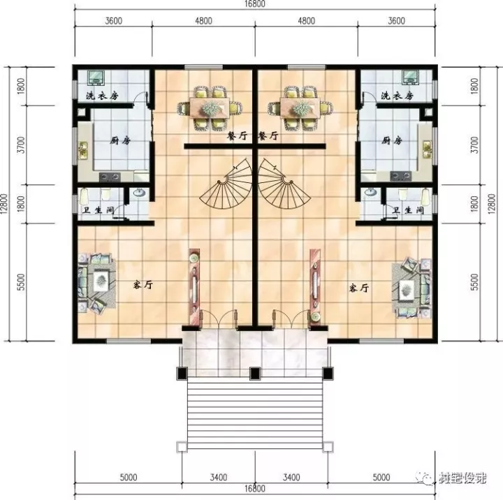 8x12.8米双拼别墅,建在村里,谁敢不服