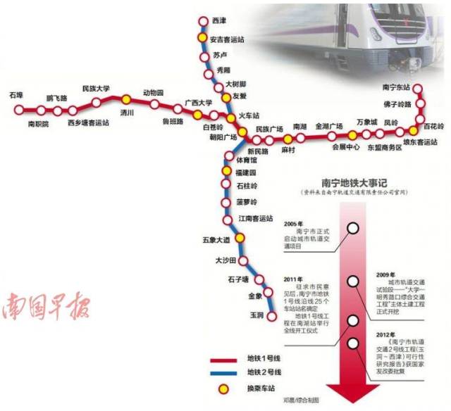 这帮人抢先乘坐南宁地铁 2 号线!站内风格同时曝光 | 附沿线站点