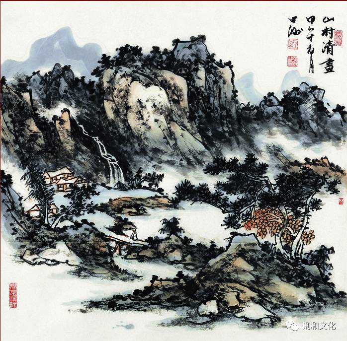 陈忠洲《山村清图》