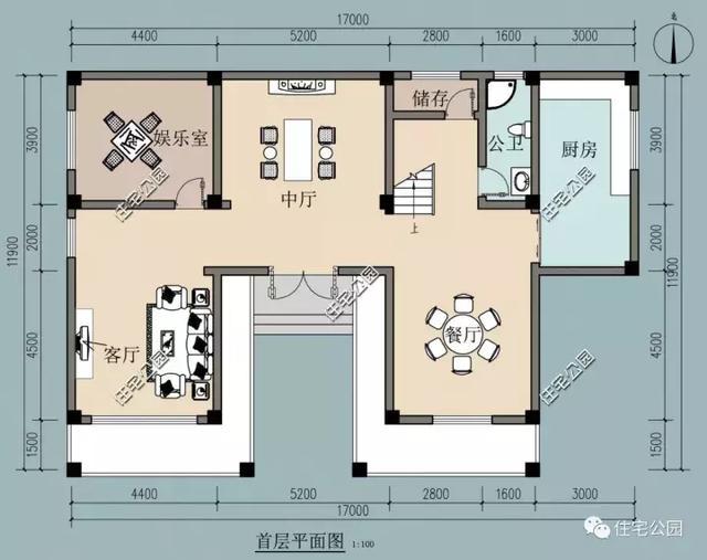 5平方米,建筑面积509平方米,房子整体是一个"凹"型的布局.