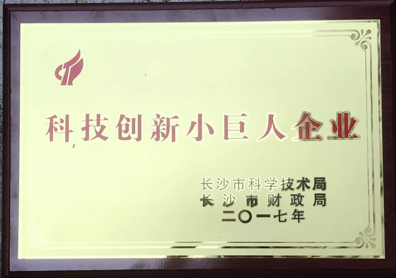 该奖项是长沙市科学技术局为培育具有行业竞争优势的科技创新小巨人