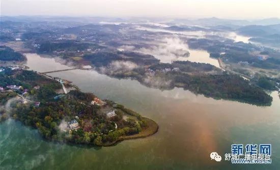 万佛湖镇羊山村 五显镇石关村竹海沐浴在朝霞中 舒城广播电视台综合