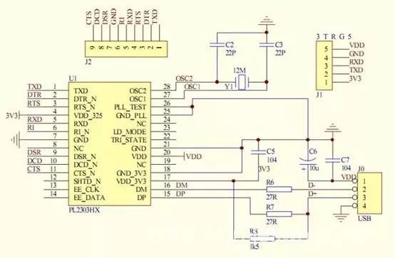 科技  usb-rs232电路图 6,51单片机程序的烧写 关于at89cxx系列单片机