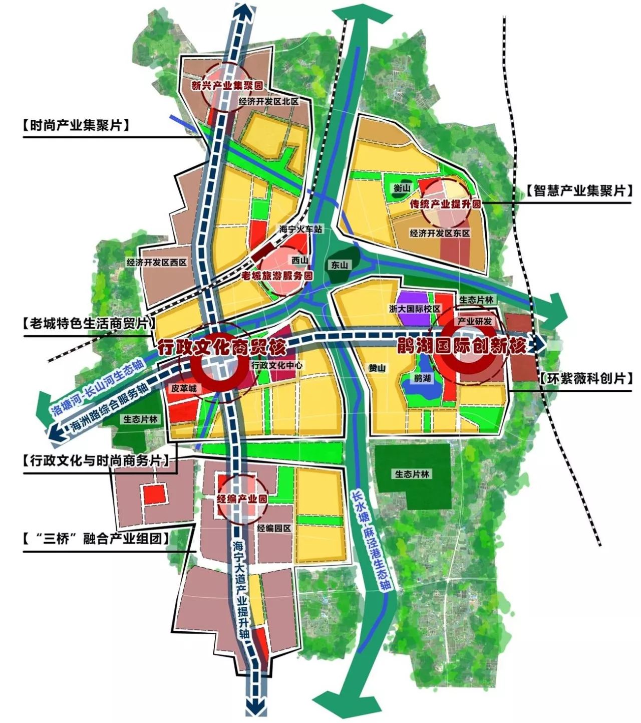 定了!未来20年海宁中心城区大变样!杭州三环公