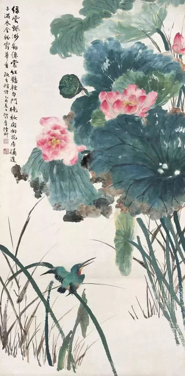 且看8位国画大师所画荷花,真真是爽心悦目!