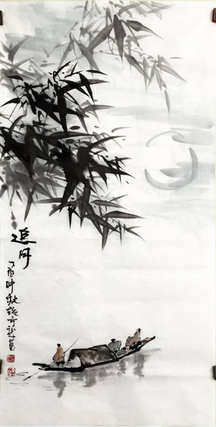 《追月》国画 中国手指画研究会副会长施奇龙作品▲魏奇老师作品