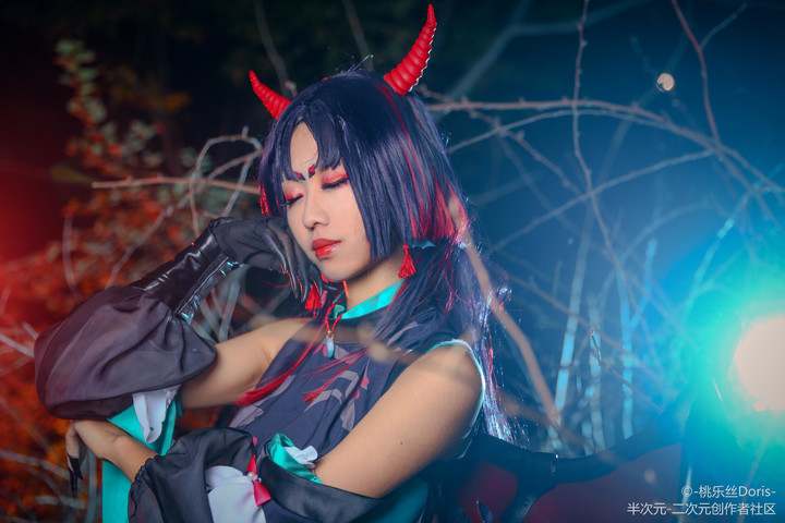 阴阳师 吸血姬紫裘碧染 cosplay