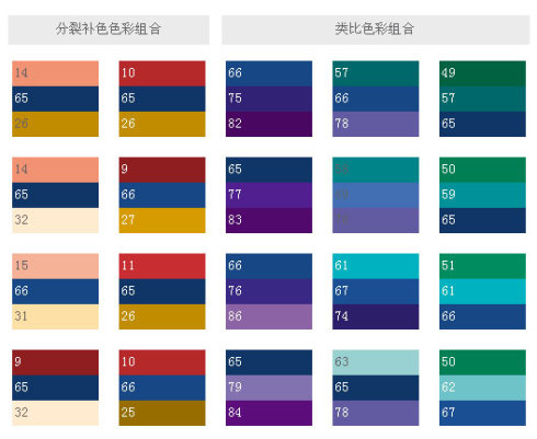 设计师必收藏精华资源,设计常见的配色方案及色标