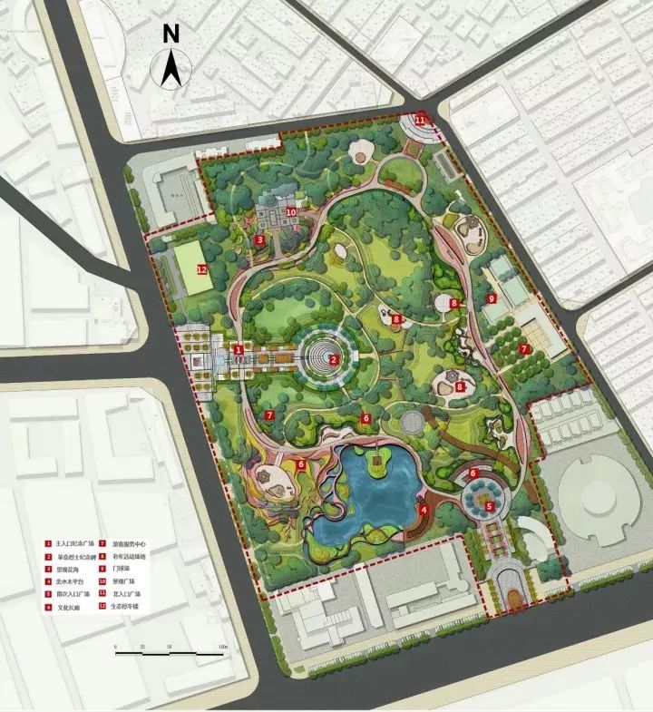 长青公园规划平面图