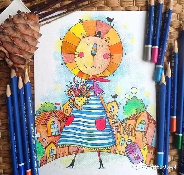 炫丽的色彩,奇思妙想 构成一幅幅卡通画 老鼠在弹琴 一刻美好和谐的