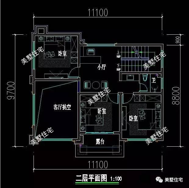 挑空客厅 落地窗3层农村别墅,这款堪称别墅界的一股